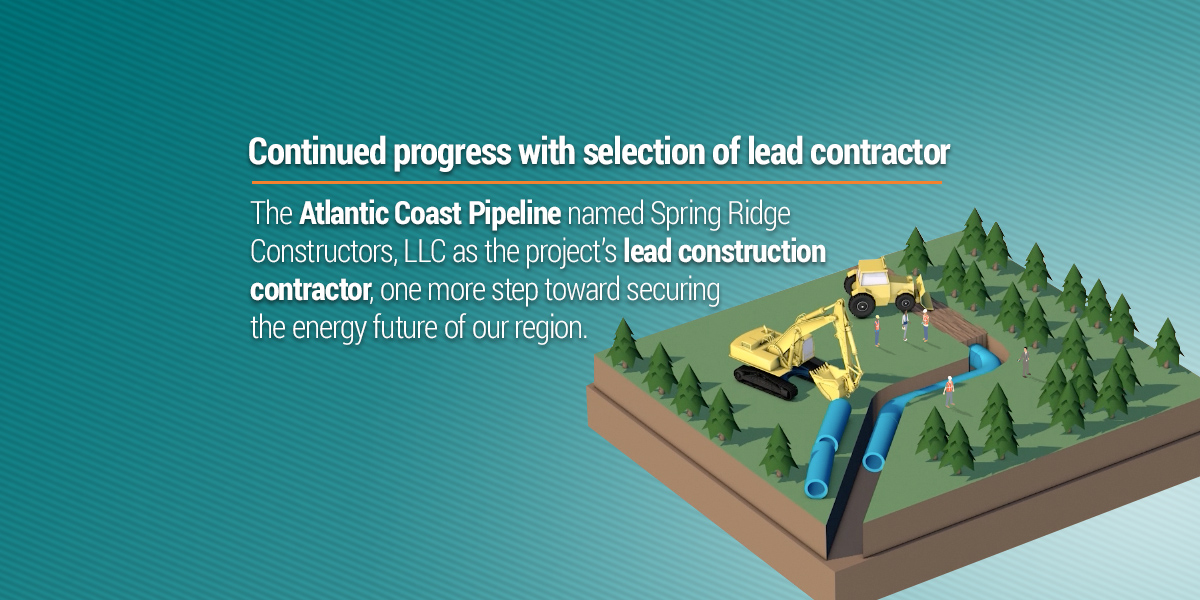 Atlantic Coast Pipeline Signs Construction Contract With Spring Ridge Constructors